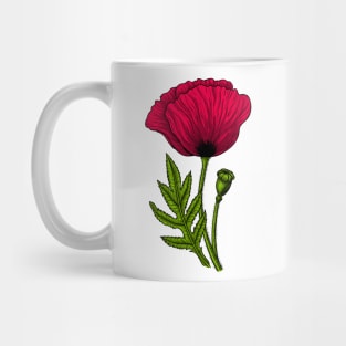 Red poppy 3 Mug